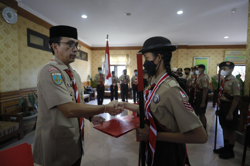 Pelantikan dan Pelepasan Jamnas Pramuka Kwarcab Badung 2022